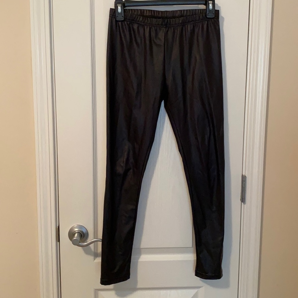 Black Faux leather leggings